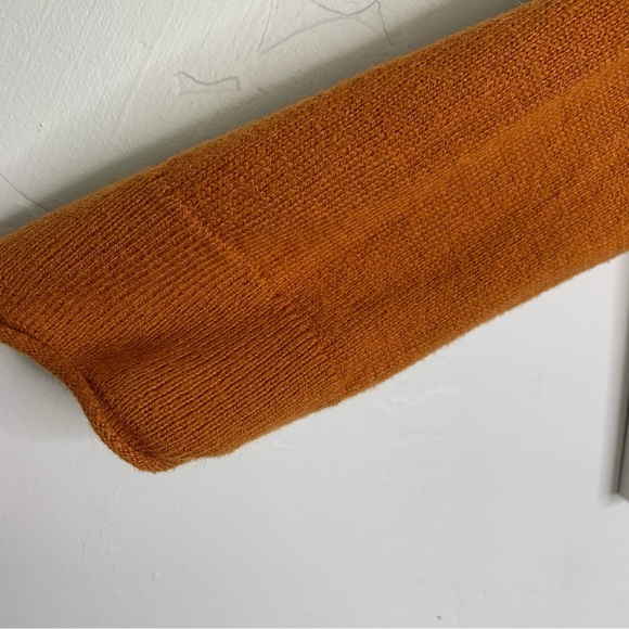 Lucky Brand Burnt Orange Oversized V-Neck Button Cardigan Sweater Small - Picture 6 of 16